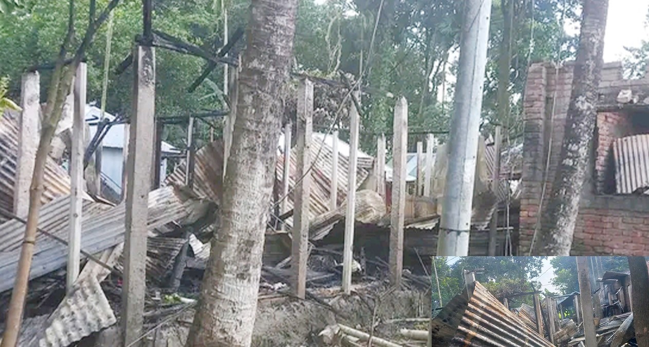 সৈয়দপুরে অগ্নিকাণ্ডে ১০টি বাড়ি পুড়ে ছাই