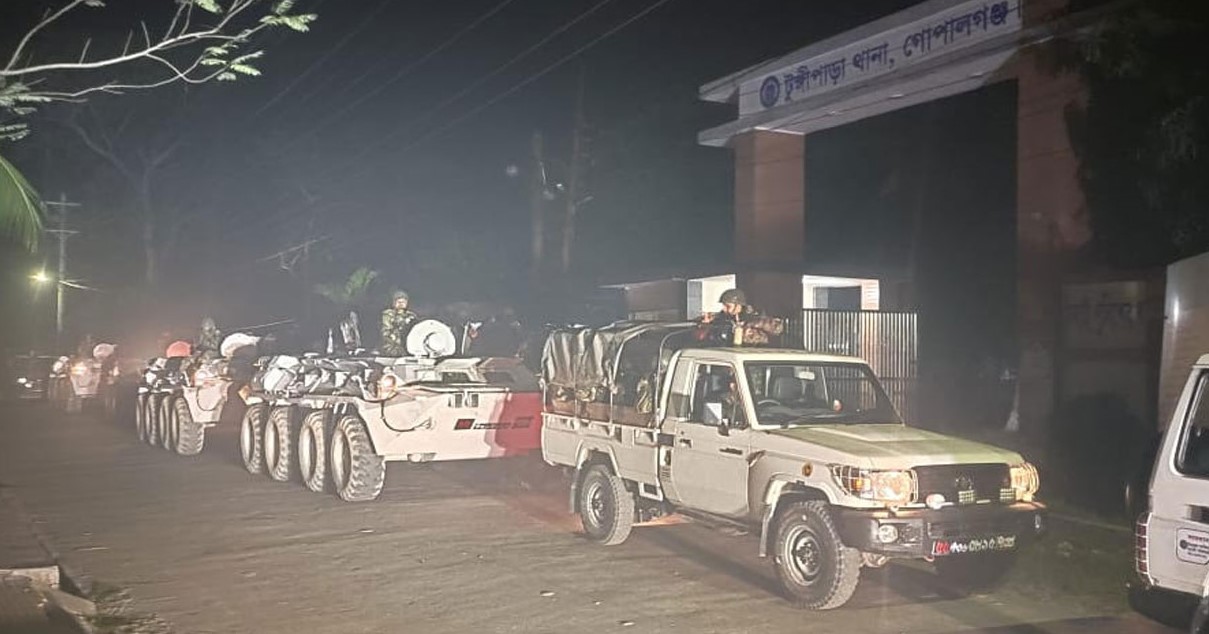 সারারাত থানা পাহারা দিলো সেনাবাহিনী