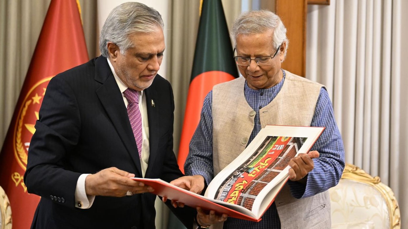 ড. ইউনূসের সঙ্গে পাকিস্তানের উপ-প্রধানমন্ত্রীর সাক্ষাৎ