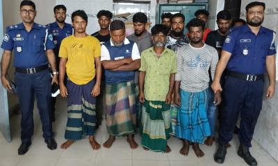 বাঞ্ছারামপুরে মেঘনায় অবৈধ বালু উত্তোলন: ১১ জনের কারাদণ্ড