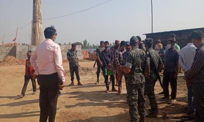 রাণীশংকৈলে অনুমোদনহীন ৪ ইট ভাটা মালিককে জরিমানা 