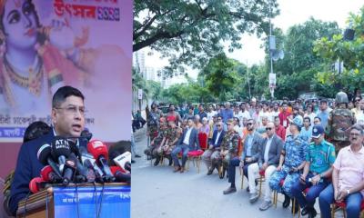 ধর্মীয় সম্প্রীতির বার্তা নিয়ে জন্মাষ্টমী উৎসবে তিন বাহিনী প্রধান